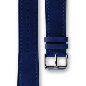 dark blue leather strap, bracelet cuir bleu foncé