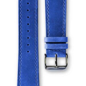 light blue leather strap, bracelet cuir bleu clair