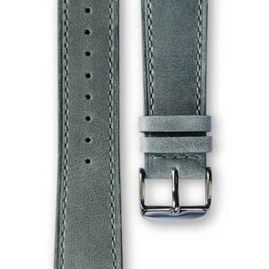grey leather strap, bracelet cuir gris