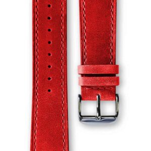 red leather strap, bracelet cuir rouge