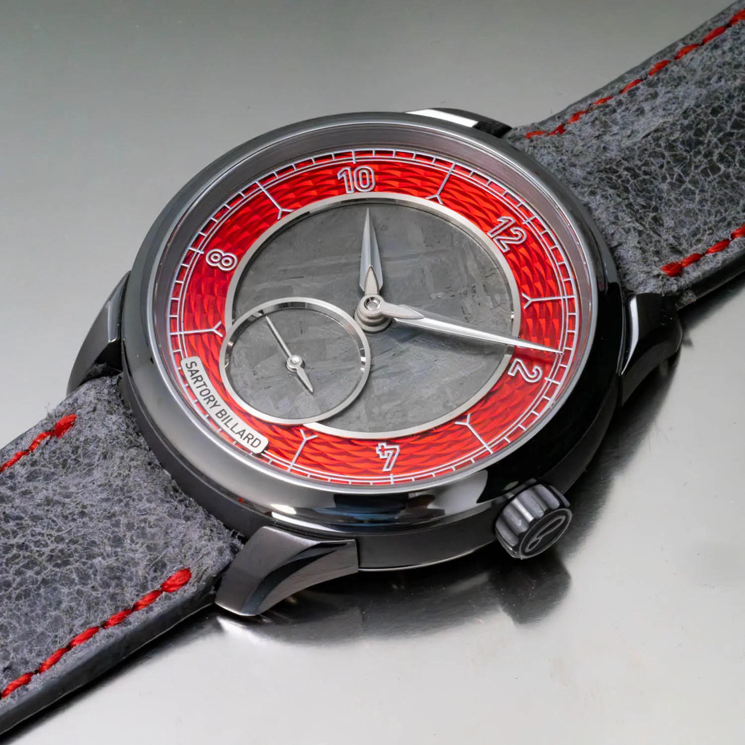 SB05 Meteorite and red guilloche dials - Bespoke watches